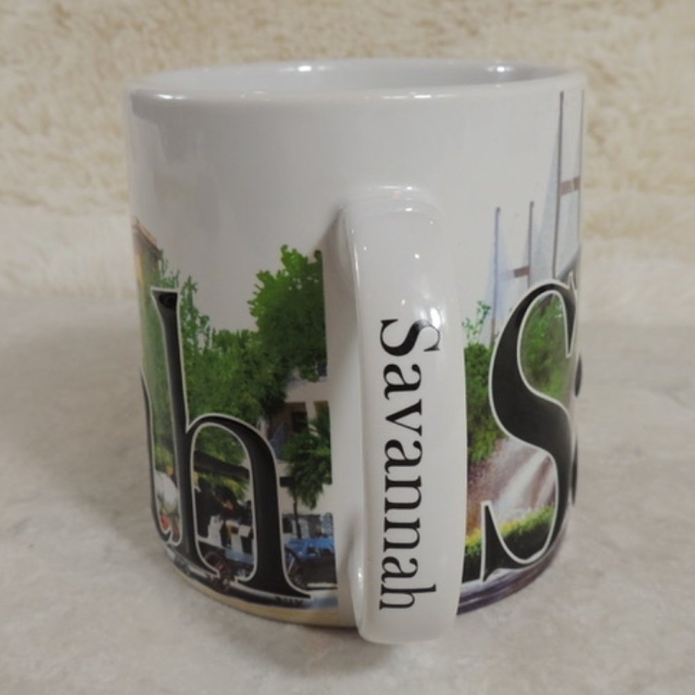 Savannah White/Green Coffee Mug Oversized